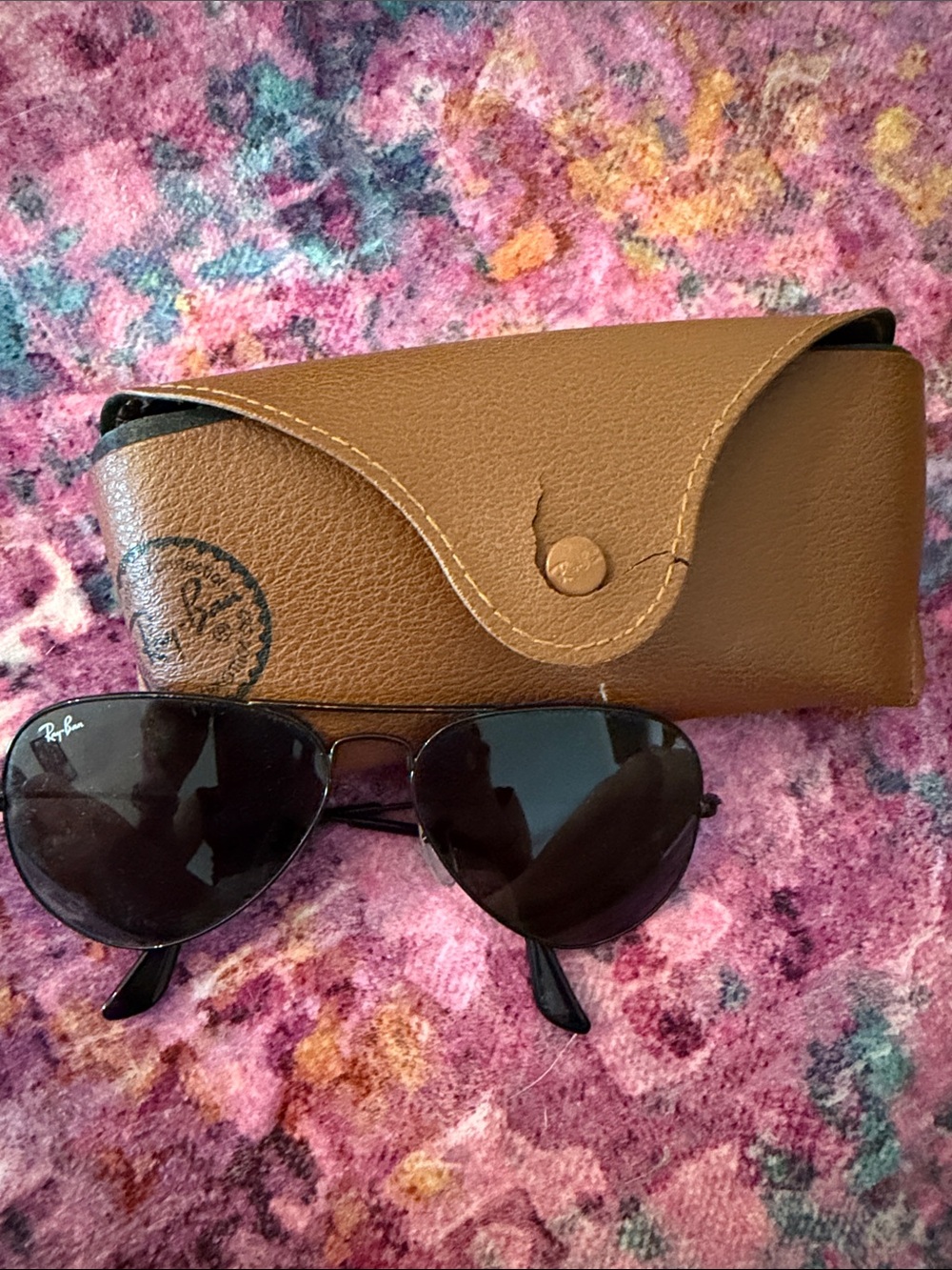 Ray ban black aviator sunglasses